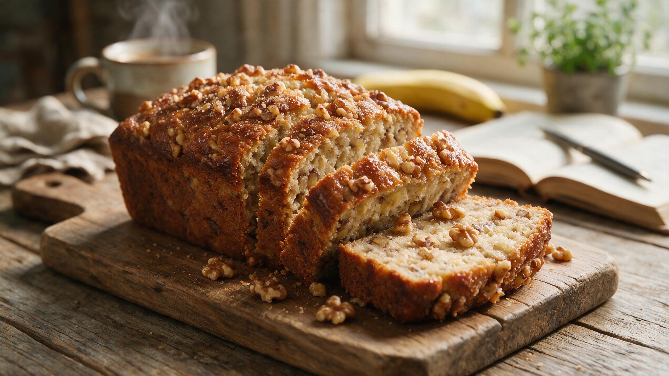 Banana bread moelleux aux noix
