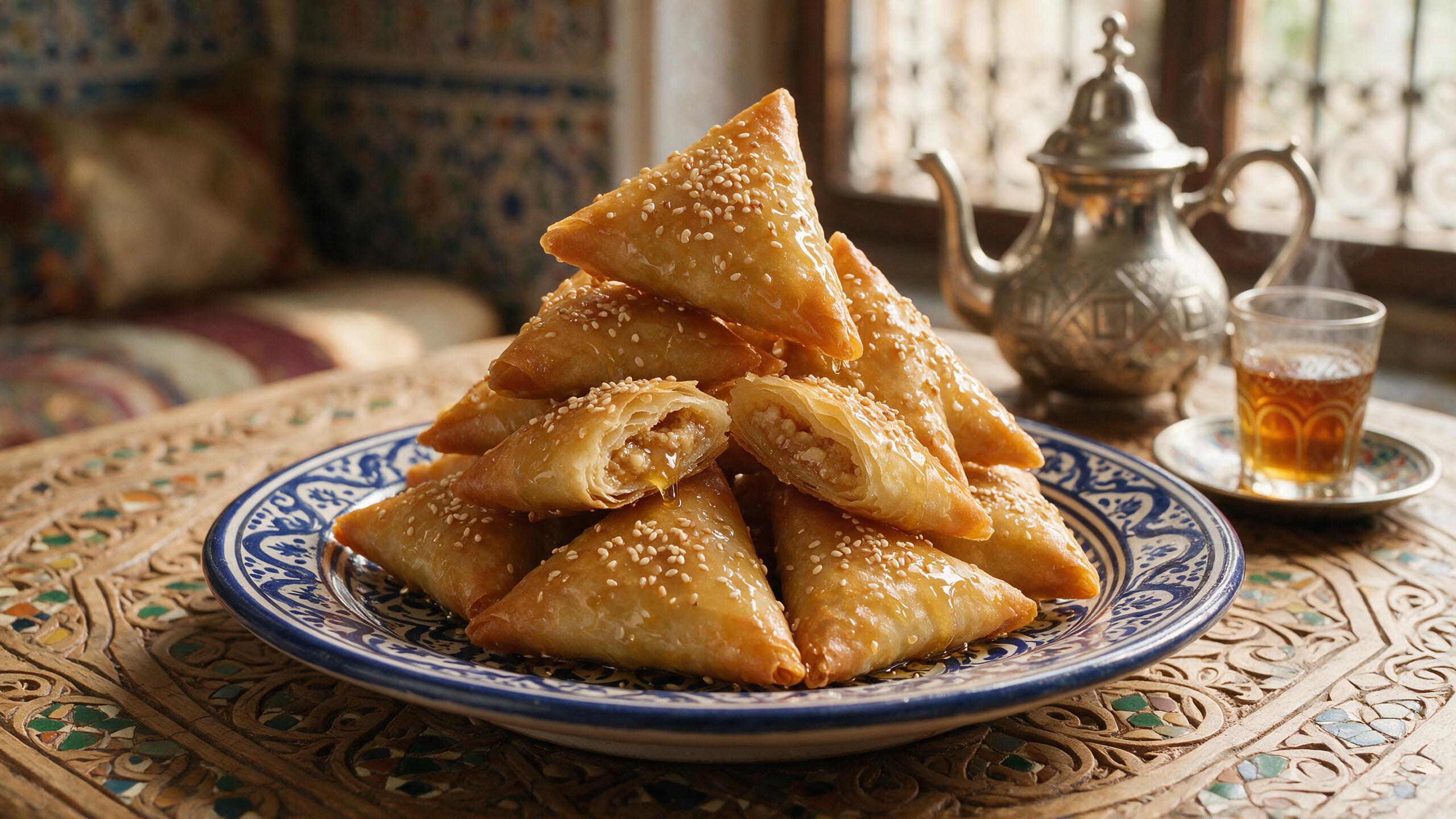 Briouates au miel et aux amandes