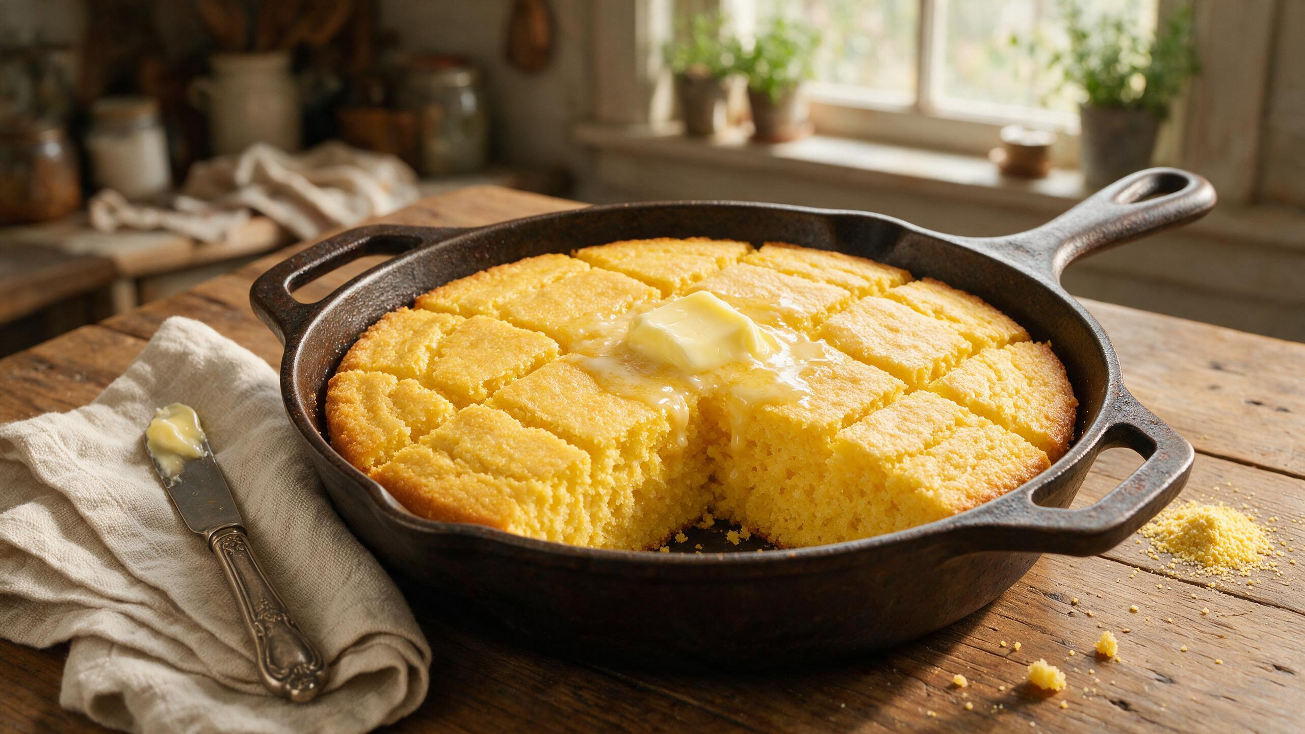 Cornbread doré au maïs
