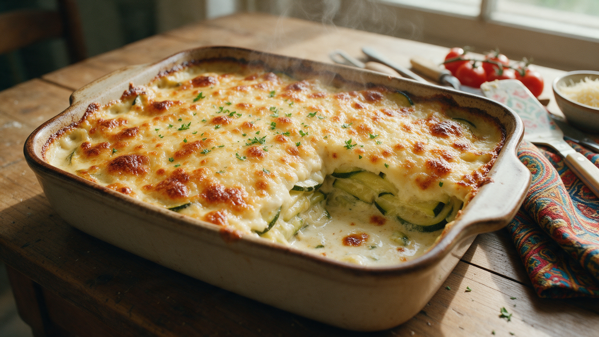 Gratin de courgettes au gruyère