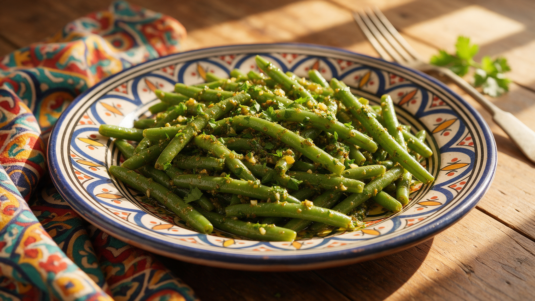 Garlic green beans