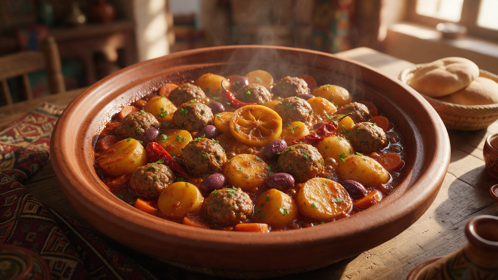 Tajine de sardines en boulettes à la tomate